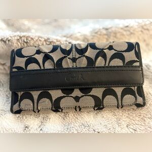 Coach Signature Black and Gray Clutch